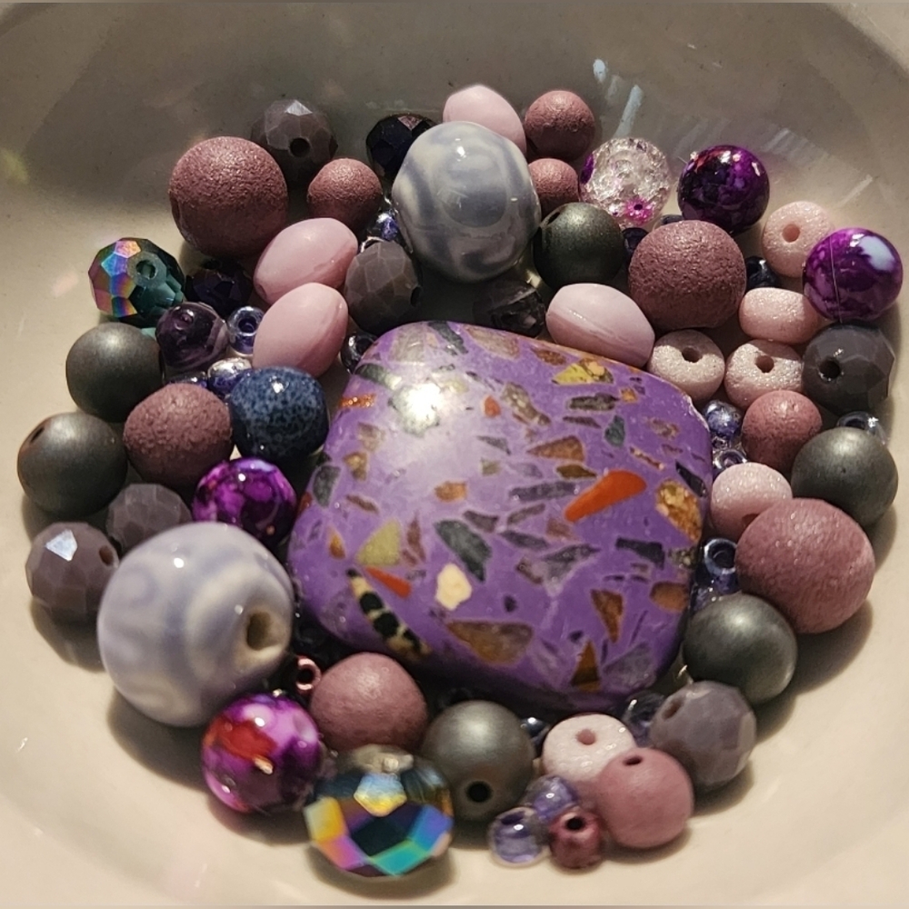 Beads Jewelry Making Bead Soup Crafts Beading‎ DIY Purple BC184
